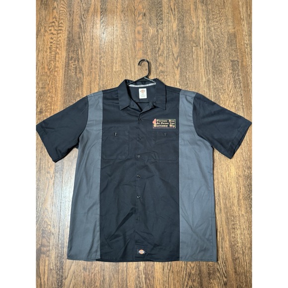 Dickies Other - Dickies Bottoms Up Chop Shop Biker Work Shirt 2XL Two Tone Graphic S/S Black